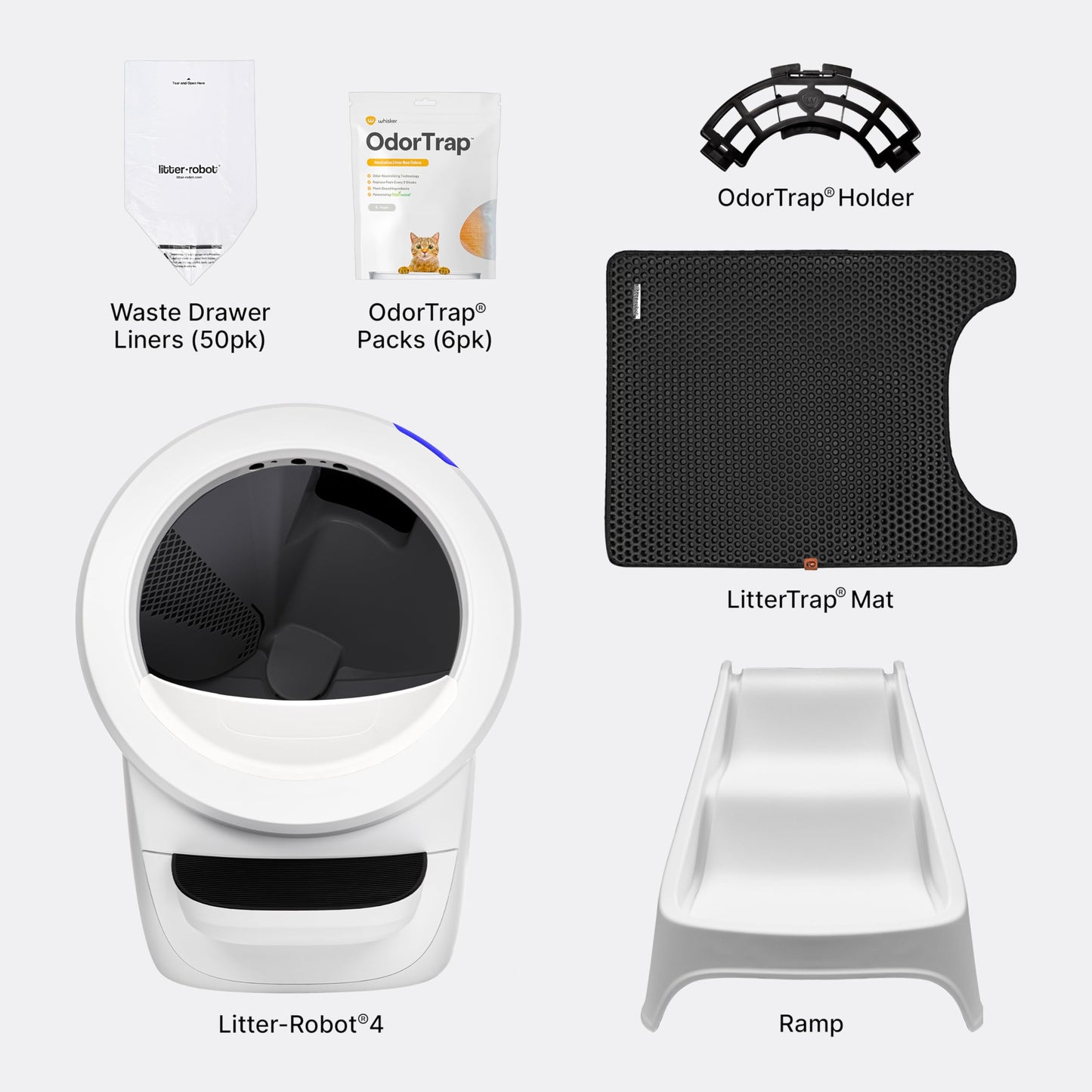 Litter-Robot 4 Bundle, Litter-Robot 4 white/black