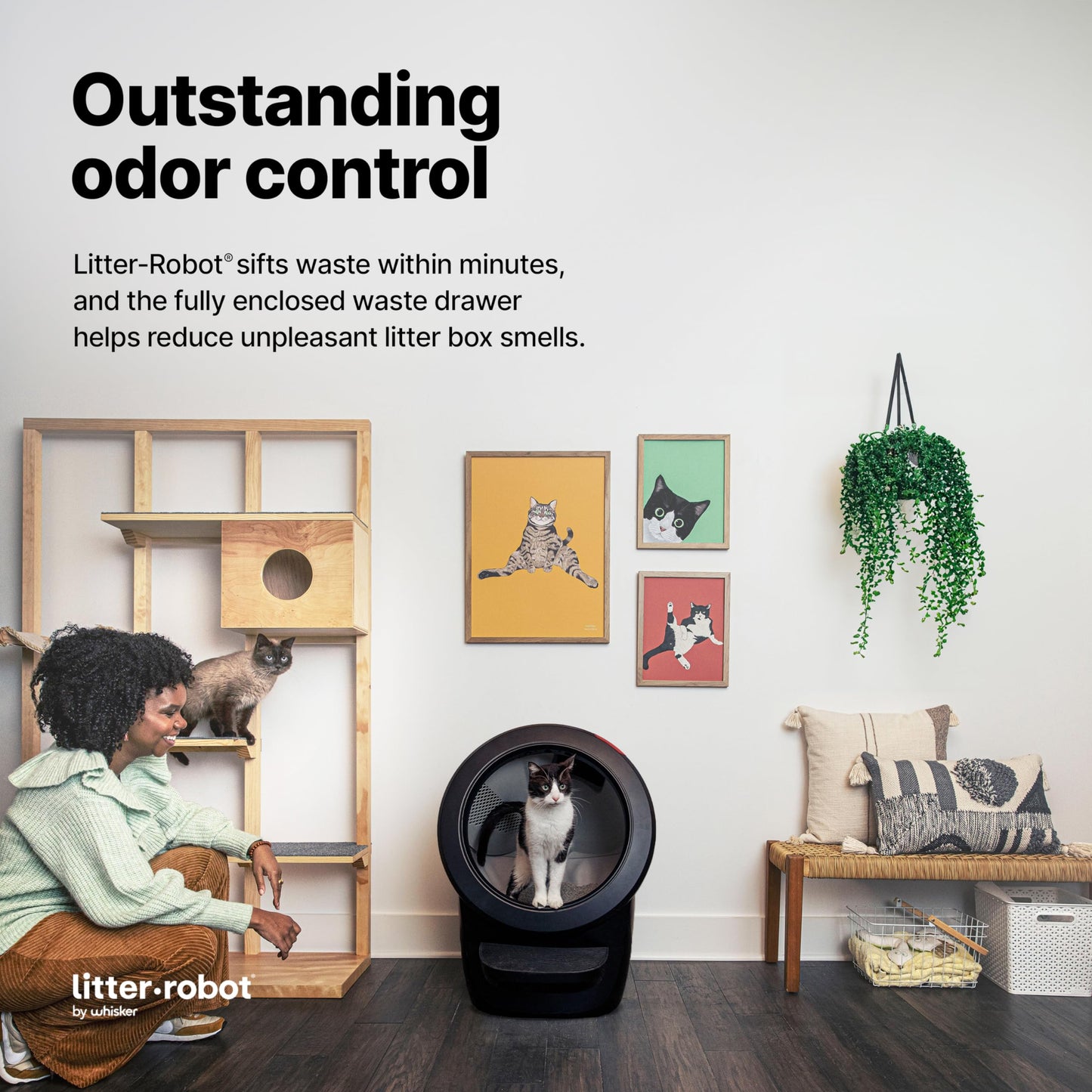 Litter-Robot 4 Bundle, Litter-Robot 4 white/black